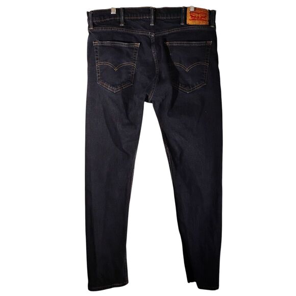 Levi's 512 jeans mens 38x32 blue denim skinny slim fit stretch Strauss dark wash - Picture 2 of 9
